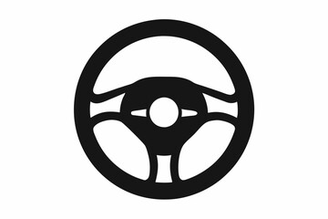 Wall Mural - Steering wheel vector icon, driving wheel silhouette, Car Steering wheel vector illustration