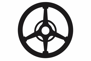 Wall Mural - Steering wheel vector icon, driving wheel silhouette, Car Steering wheel vector illustration