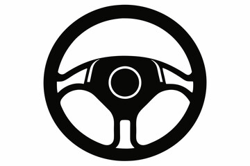 Wall Mural - Steering wheel vector icon, driving wheel silhouette, Car Steering wheel vector illustration