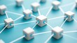 © Newvie - Abstract representation of a technology network showcasing interconnected blocks and lines, symbolizing innovation and connectivity.