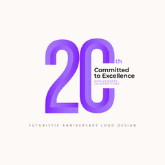 Wall Mural - 20 years anniversary celebrations logo concept