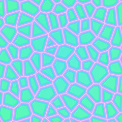 Aufkleber - Abstract digital background of colorful green and pink mosaic. 3d rendering