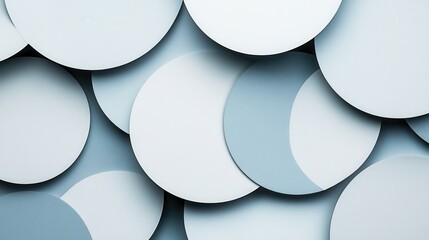 Poster - Large circular shapes on a minimalist background create a serene, modern aesthetic ideal for contemporary design inspiration