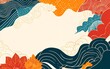 © ImagiNation - Asian American Native Hawaiian Pacific Islander Heritage Month banner template with empty copy space for text. AAPI AANHPI abstract background