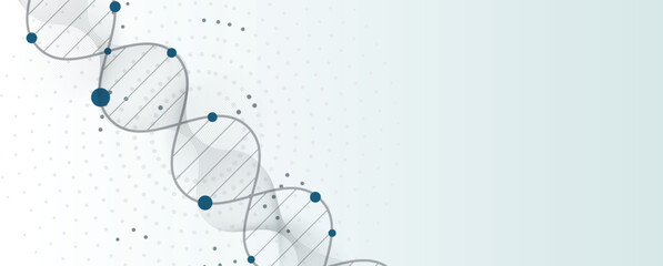 Wall Mural - abstract dna concept. futuristic science technology background