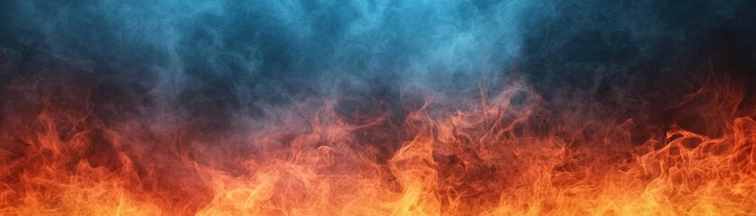 Wall Mural - vibrant fire and smoke textures create a stunning abstract background, ideal for artistic projects, 