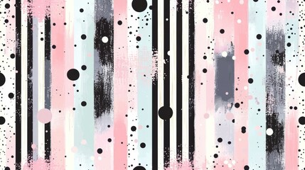 Wall Mural - a vibrant abstract design featuring multi-colored stripes and dots, perfect for backgrounds, wallpap