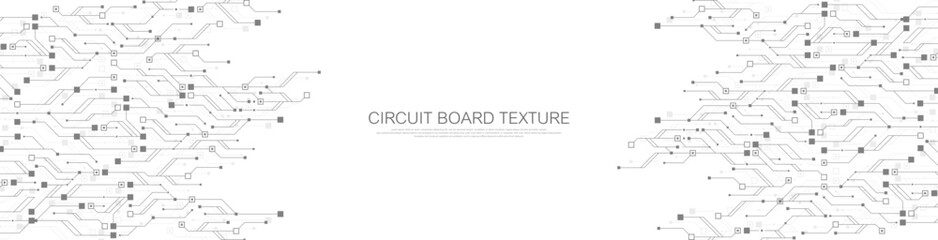 Fototapete - Artificial Intelligence with circuit electric line style. Digital futuristic machine learning design. AI graphic design for website, banner, header, social media, mobile app, UI. Vector illustration