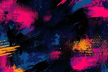 Fototapete - Colorful abstract background with bold strokes and textures in vibrant hues