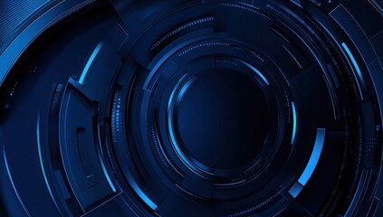 Wall Mural - Abstract Blue Technology Background