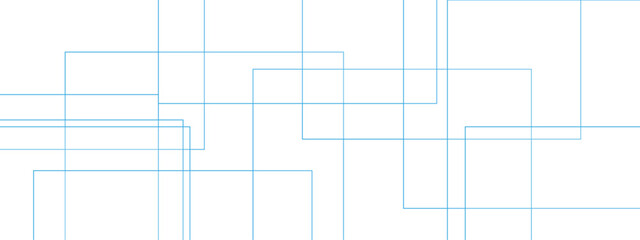 Leinwandbilder - Abstract colorful geometric pattern with squares, random lines, and triangle shapes in the background design. Geometric seamless lines with blue transparent material and square shapes.