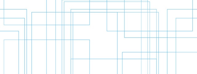Leinwandbilder - Abstract colorful geometric pattern with squares, random lines, and triangle shapes in the background design. Geometric seamless lines with blue transparent material and square shapes.