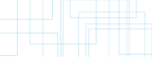 Leinwandbilder - Abstract colorful geometric pattern with squares, random lines, and triangle shapes in the background design. Geometric seamless lines with blue transparent material and square shapes.