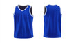 © sema_srinouljan - front and back views of a blue basketball jersey isolated on a white background.