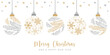 © krissikunterbunt - merry christmas card with hanging ball decoration vector illustration
