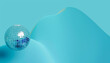 © Connect Images - A single disco ball sits on a gentle blue gradient backdrop with a soft wave pattern.