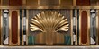 © Constantine Art - Elegant Gold Shell Wall Decor in Art Deco Style with Marble and Bronze Accents