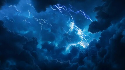 a stormy sky with lightning bolts and dark clouds