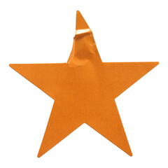 Wall Mural - Transparent png of orange star shape sticker.