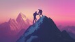 © neko - 登山と夕日