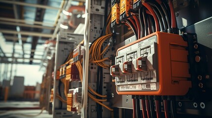 A photo of a construction site with a focus on electric wiring