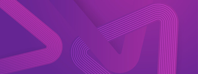 Wall Mural - purple violet vector abstract modern futuristic 3d line banner with shapes ideal for post, backgroun