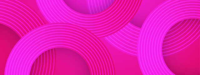 Wall Mural - pink vector abstract modern futuristic 3d line banner with shapes ideal for post, background, banner