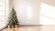 ©  VladaToday - Elegant christmas room with tree and decorations, evening ambiance with copy space