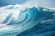 © methinee - wave pattern on abstract blue background, blue surface, water movement