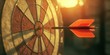 © amelisk - Dartboard with arrows under bright sunlight, symbolizing success and goal achievement