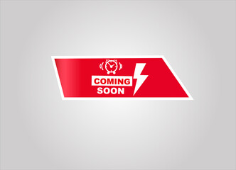 red flat sale banner for coming soon  banner and poster