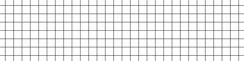 Wall Mural - Square grid pattern background on white paper with line texture. for math, blueprint, and notebook sheets. Flat vector illustration isolated