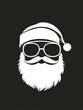 © vusal - Black and White Santa Icon with Goggles