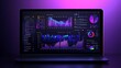 © Enggal Pitoyo - Laptop screen with various colorful graphs and charts.