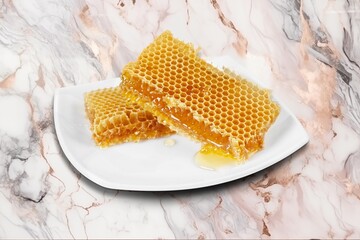 Wall Mural - Honeycomb sweet fresh tasty honey