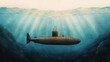 © Kepler - Submarine exploration beneath ocean waves with sunlit rays and underwater serenity