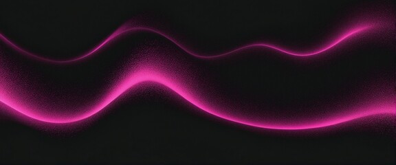 Wall Mural - Vibrant Magenta Waves: Abstract Dark Background Texture with Glowing Pink Accents