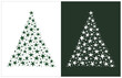 © NL - Abstract Christmas tree stars star hand-made postcard set collection vector art Modern Minimal Vector Holiday Greetings