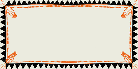 Decorative border with desert-inspired geometric patterns