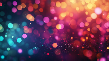 Wall Mural - Colorful bokeh background with vibrant pink, orange, and blue gradient lights, abstract glow effect
