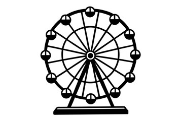 Wall Mural - Ferris wheel vector icon design isolated