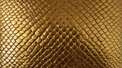 closeup gold snake skin texture. closeup of snake leather texture in dark gold fine scales with subt