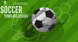 © farid - Soccer Template design , Football banner, Sport layout design, Green Theme, vector illustration