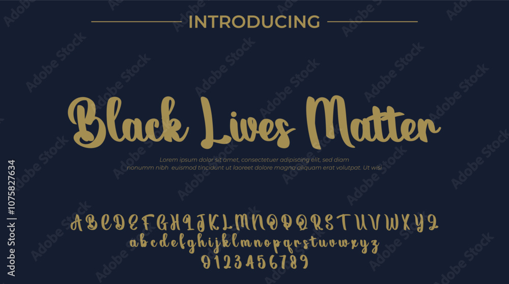 Blm Color Letters Black Lives Matter Font Stylish brush painted an uppercase vector ...