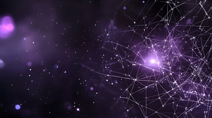 Wall Mural - Abstract Purple Network Background, connection, technology, digital, futuristic, violet