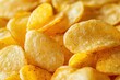 © Abdul - Close up of a pile of crispy potato chips.