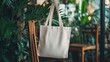 © Egriva - White Tote Bag Hanging in a Cafe