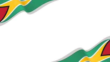 Wall Mural - Waving flag of Guyana. background for independence day design