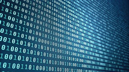 abstract background of zero one binary code , technology, digital, data, coding, programming, comput