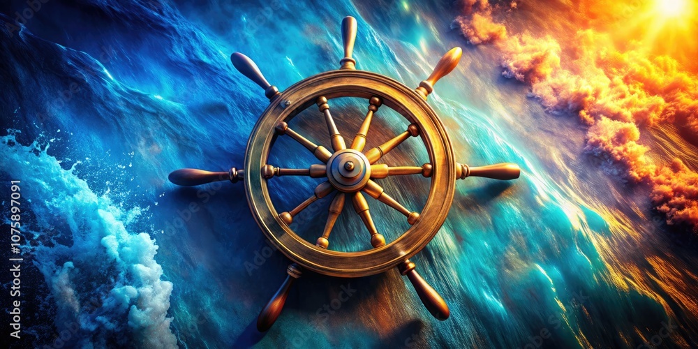 Stock-Illustration „Dynamic Rudder Icon Animation represents Leadership ...